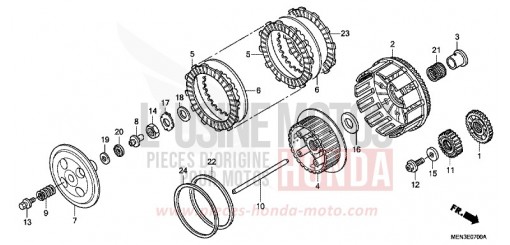 EMBRAYAGE CRF450RC de 2012